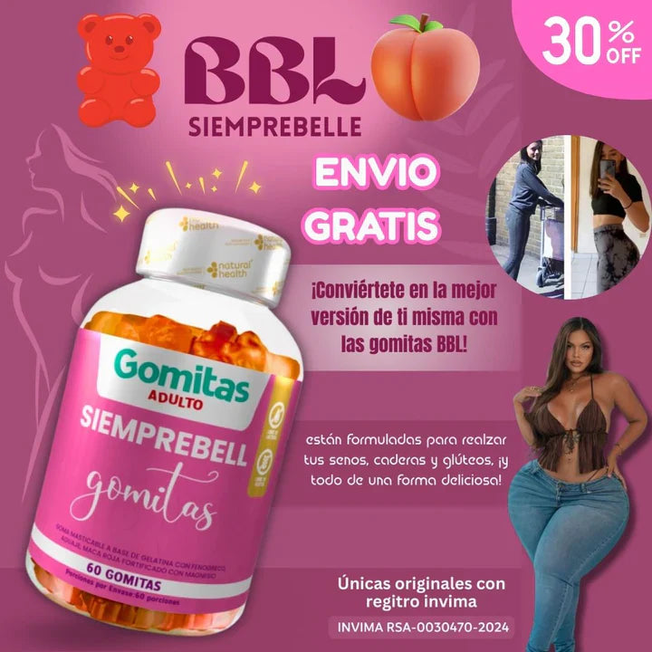 BBL Gummies – Suplemento Natural con Aguaje, Fenogreco y Maca Roja 🍇🌿