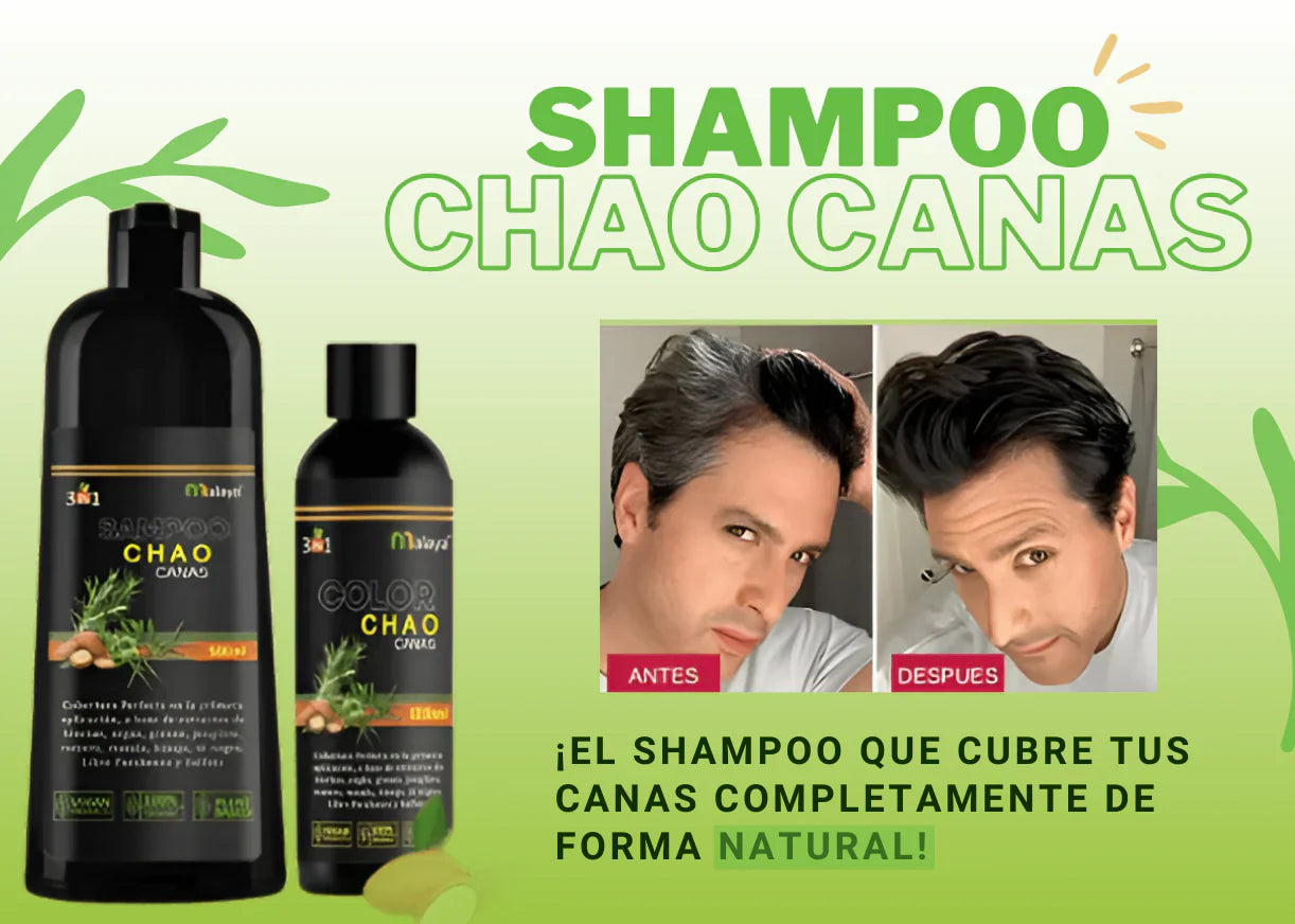 ¡Adiós Canas! Shampoo 3 en 1 + Tratamiento de Regalo 🎁(POCAS UNIDADES❌)